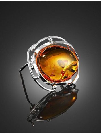 Handcrafted Amber Brooch In Sterling Silver The Rialto, image , picture 4