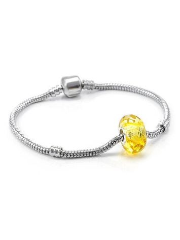 Faceted Lemon Amber Ball Charm, image , picture 4