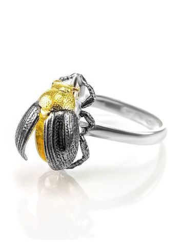 Amazing Silver Ring With Lemon Amber The Scarab, Ring Size: 11 / 20.5, image , picture 6