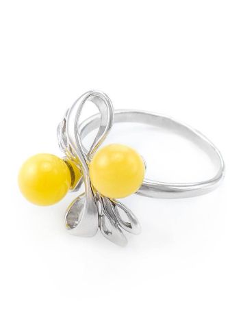 Honey Amber Ring In Sterling Silver The Paradise, Ring Size: 13 / 22, image , picture 3