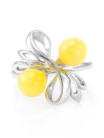 Honey Amber Ring In Sterling Silver The Paradise, Ring Size: 13 / 22, image , picture 2