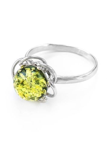Lovely Amber Ring In Sterling Silver The Daisy, Ring Size: 12 / 21.5, image , picture 3