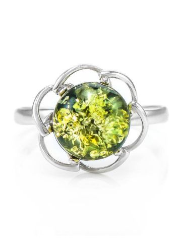 Lovely Amber Ring In Sterling Silver The Daisy, Ring Size: 12 / 21.5, image , picture 2