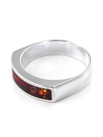 Men's Amber Ring In Sterling Silver The London, Ring Size: 6 / 16.5, image , picture 4
