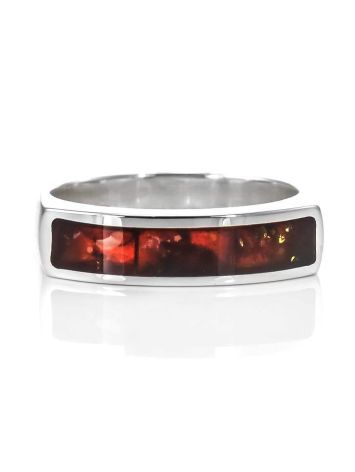 Men's Amber Ring In Sterling Silver The London, Ring Size: 6 / 16.5, image , picture 3
