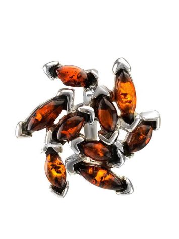 Cherry Amber Earrings In Sterling Silver The Dahlia, image , picture 4