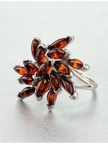 Cherry Amber Ring In Sterling Silver The Dahlia, Ring Size: 12 / 21.5, image , picture 4