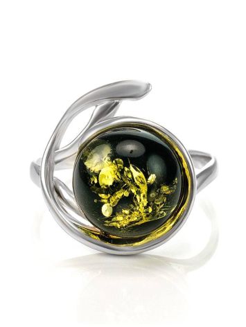 Elegant Amber Ring In Sterling Silver The  Phoenix, Ring Size: 13 / 22, image , picture 4