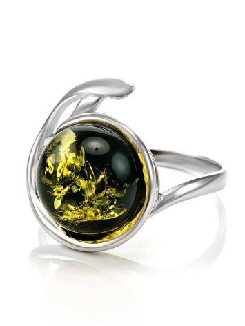 Elegant Amber Ring In Sterling Silver The  Phoenix, Ring Size: 13 / 22, image , picture 5