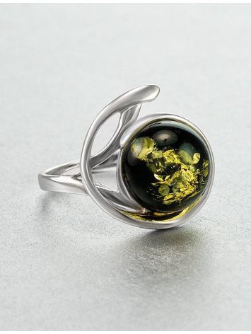 Elegant Amber Ring In Sterling Silver The  Phoenix, Ring Size: 13 / 22, image , picture 3