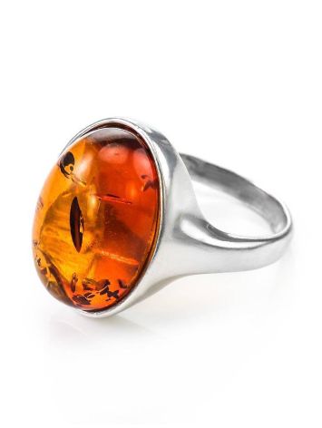 Cognac Amber Ring In Sterling Silver The Goji, Ring Size: 6.5 / 17, image , picture 4