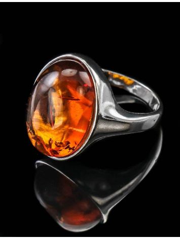 Cognac Amber Ring In Sterling Silver The Goji, Ring Size: 12 / 21.5, image , picture 6
