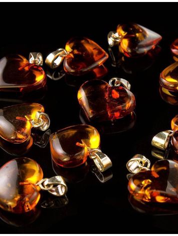 Cognac Amber Heart Pendant The Declaration, image , picture 4