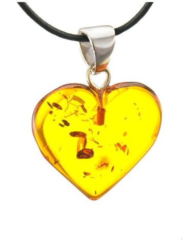 Cognac Amber Heart Pendant The Declaration, image , picture 3