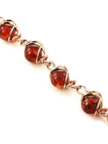 Link Amber Bracelet In Gold-Plated Silver The Flamenco, image , picture 3