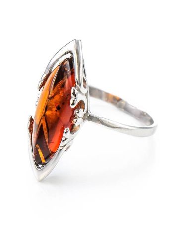 Refined Amber Ring In Sterling Silver The Ballade, Ring Size: 8.5 / 18.5, image , picture 4