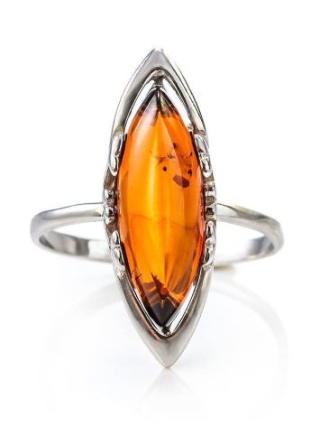 Refined Amber Ring In Sterling Silver The Ballade, Ring Size: 13 / 22, image , picture 3