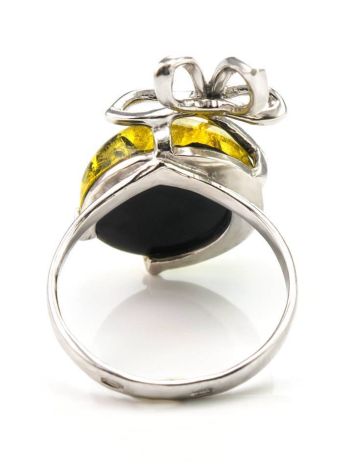 Green Amber Ring In Sterling Silver The Paradise, Ring Size: 13 / 22, image , picture 7