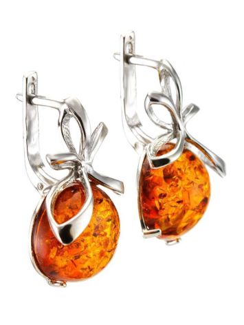 Charming Amber Earrings In Sterling Silver The Paradise, image , picture 4