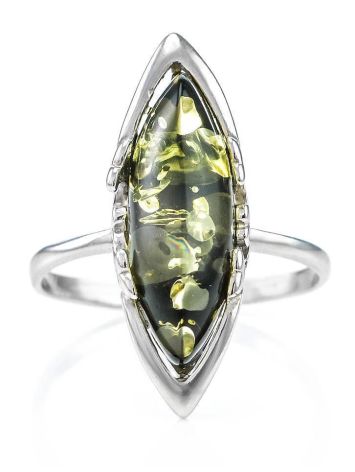 Sterling Silver Ring With Green Amber The Ballade, Ring Size: 11 / 20.5, image , picture 5