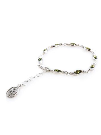 Green Amber Bracelet In Sterling Silver The Liana, image , picture 4