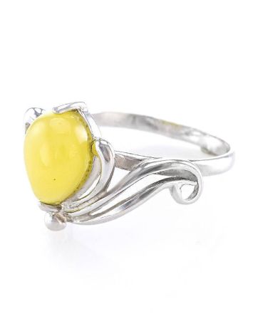 Classy Amber Ring In Sterling Silver The Swan, Ring Size: 12 / 21.5, image , picture 3