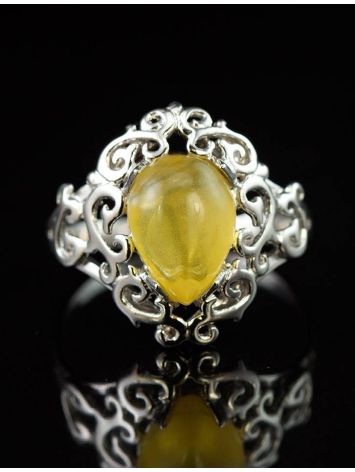 20's Style Amber Ring In Sterling Silver The Luxor, Ring Size: 6.5 / 17, image , picture 2