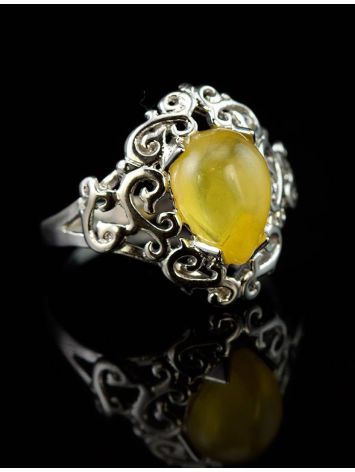 20's Style Amber Ring In Sterling Silver The Luxor, Ring Size: 6.5 / 17, image , picture 3