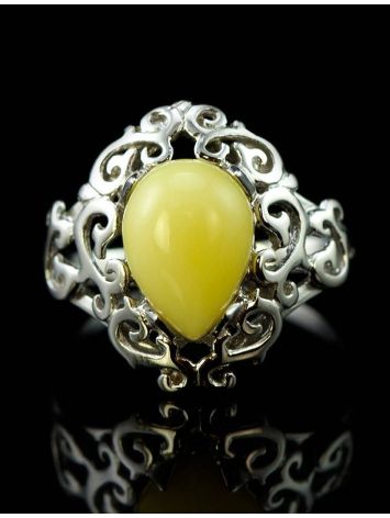 20's Style Amber Ring In Sterling Silver The Luxor, Ring Size: 11 / 20.5, image , picture 2