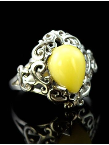 20's Style Amber Ring In Sterling Silver The Luxor, Ring Size: 11.5 / 21, image , picture 5