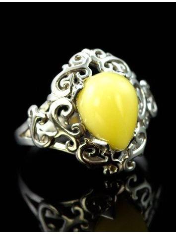 20's Style Amber Ring In Sterling Silver The Luxor, Ring Size: 11 / 20.5, image , picture 5