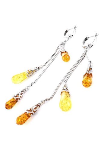 Lemon Amber Earrings In Sterling Silver The Casablanca, image , picture 3