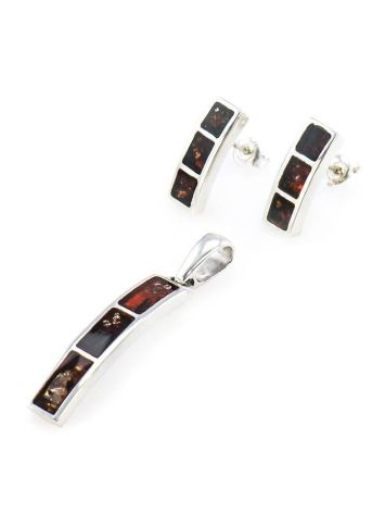 Push Back Amber Earrings In Sterling Silver The London, image , picture 4