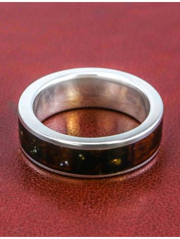 Minimalistic Silver Ring With Cherry Amber The London, Ring Size: 6.5 / 17, image , picture 4