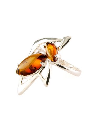 Bold Cocktail Ring With Cognac Amber The Pegasus, Ring Size: 9.5 / 19.5, image , picture 3