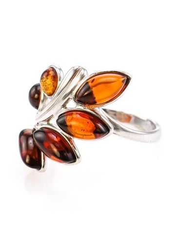 Cognac Amber Ring In Sterling Silver The Verbena, Ring Size: 9.5 / 19.5, image , picture 3