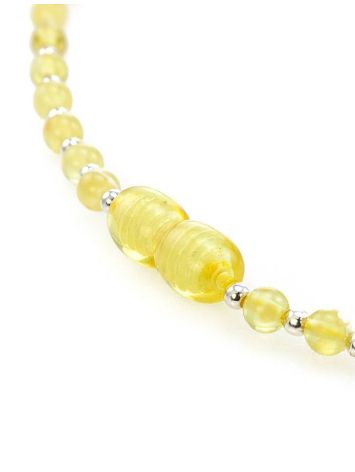 Lemon Amber Beaded Necklace With Bail, image , picture 4