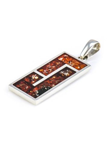 Geometric Amber Pendant In Sterling Silver The London, image , picture 3