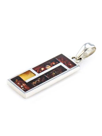 Geometric Amber Pendant In Sterling Silver The London, image , picture 4