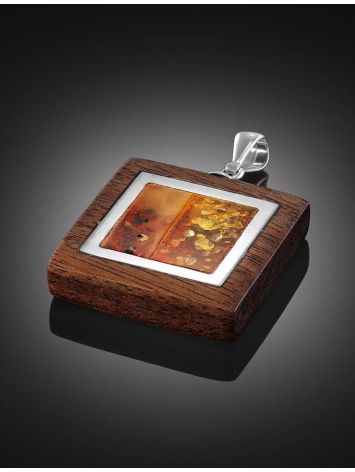 Ipe Brazilian Wood And Cognac Amber Pendant The Indonesia, image , picture 2