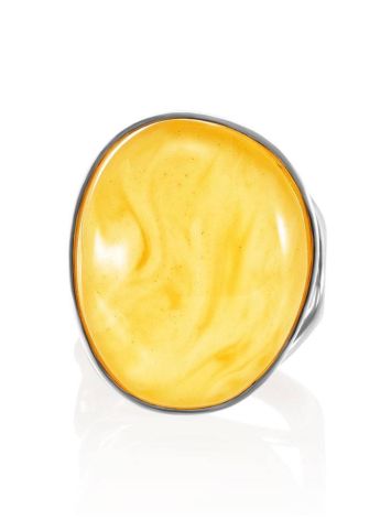 Bold Adjustable Ring With Bright Honey Amber The Glow, Ring Size: Adjustable, image , picture 3