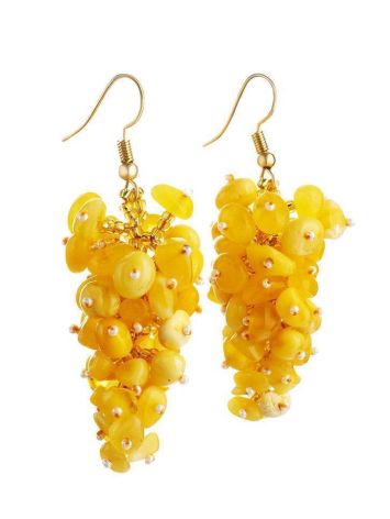 Honey Amber Drop Earrings The Fable, image , picture 3