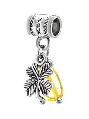 Four Leaf Charm With Lemon Amber The Shamrock, image , picture 3