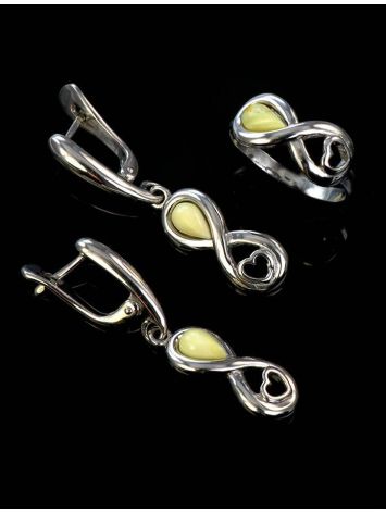 Sterling Silver Ring With White The Amour, Ring Size: 6 / 16.5, image , picture 5