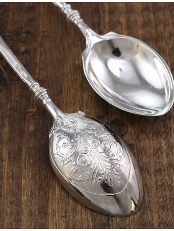 Sterling Silver Spoon With Cognac Amber, image , picture 5