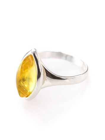 Lemon Amber Ring In Sterling Silver The Amaranth, Ring Size: 5 / 15.5, image , picture 3