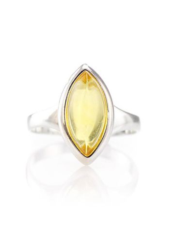 Lemon Amber Ring In Sterling Silver The Amaranth, Ring Size: 5 / 15.5, image , picture 2