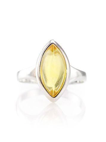 Lemon Amber Ring In Sterling Silver The Amaranth, Ring Size: 11.5 / 21, image , picture 2