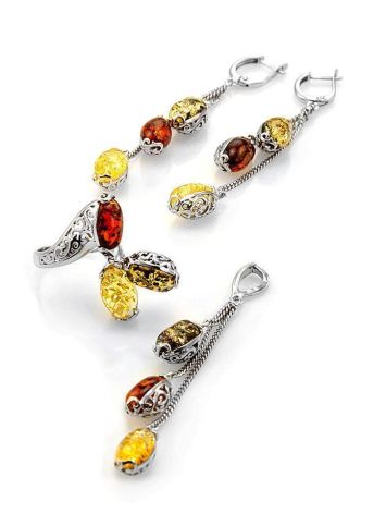 Trilogy Amber Ring In Sterling Silver The Casablanca, Ring Size: 6 / 16.5, image , picture 6