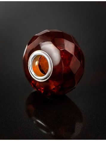Faceted Amber Ball Charm, image , picture 2